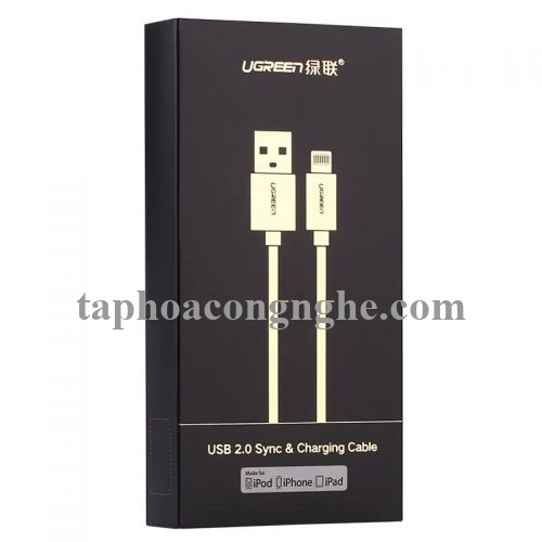 Ugreen 40875 0.5M màu Xanh Cáp Lightning sạc + truyền dữ liệu cho iPhone US199 30040875